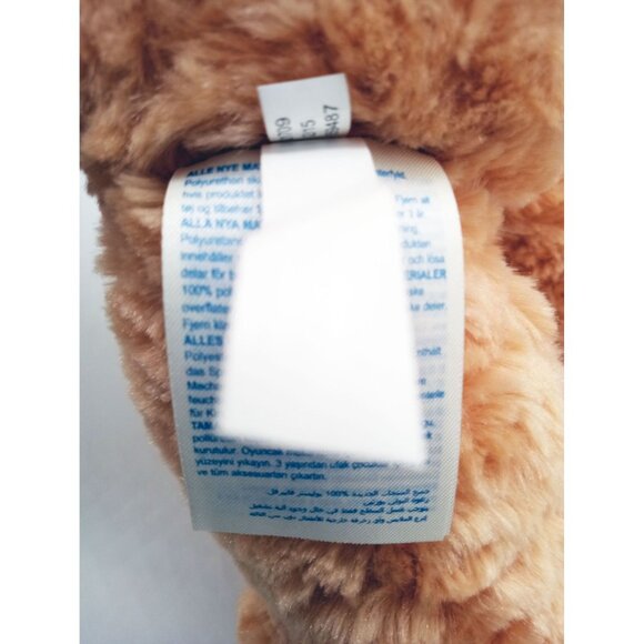 Honey Brown Teddy Build a Bear Stuffed Animal Plush Dark Brown Eyes 15" Soft Toy - Picture 12 of 15
